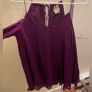 Silk Haute Hippie cold shoulder shirt (Says XS but fits like Small)